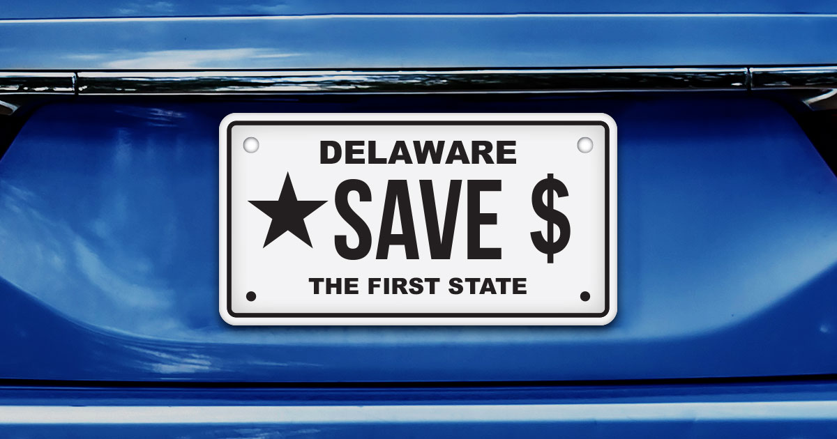 Delaware license plate