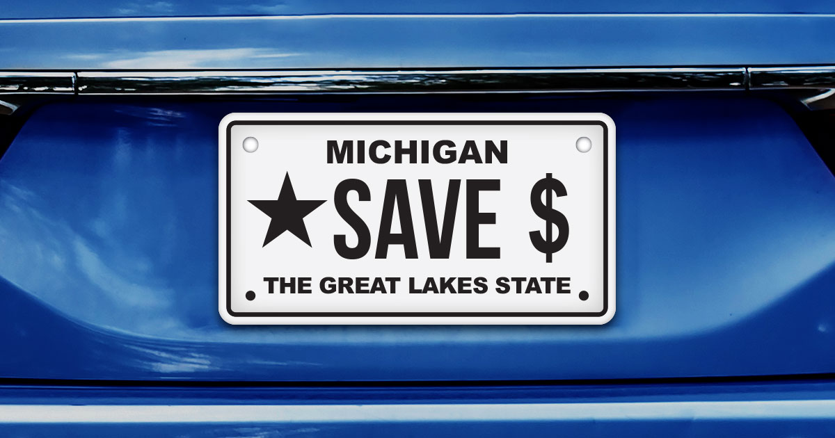Michigan license plate