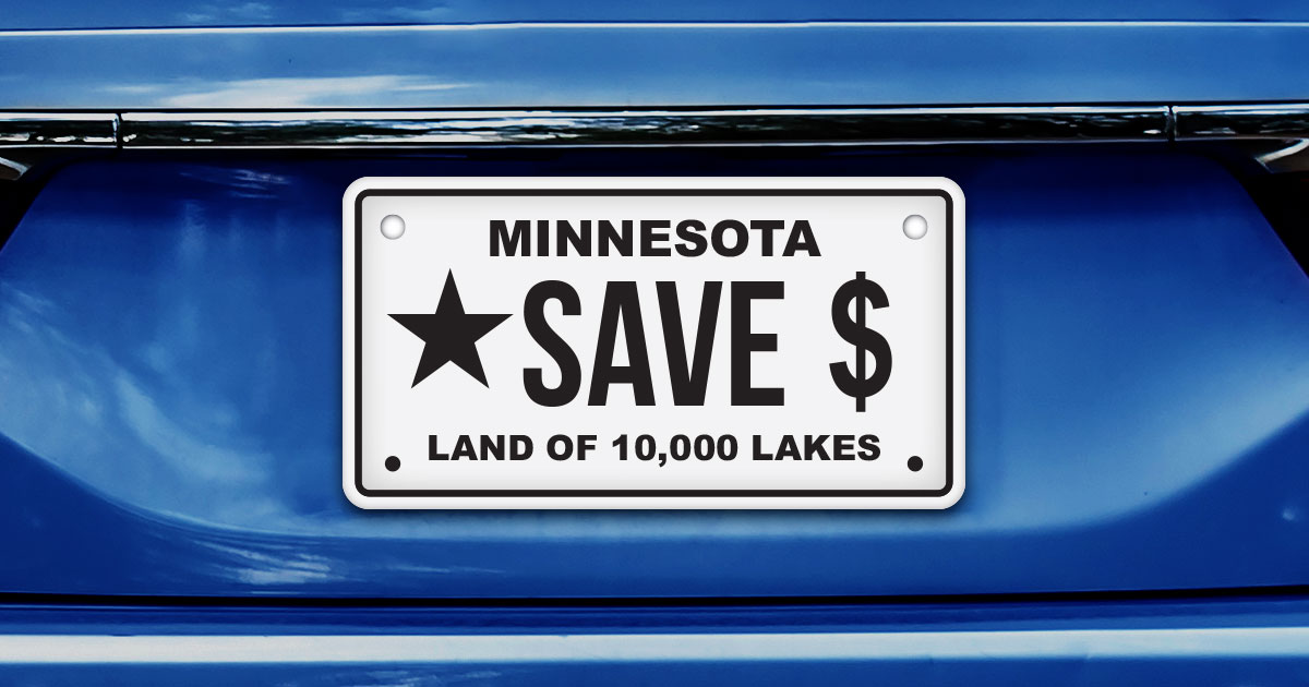 Minnesota license plate